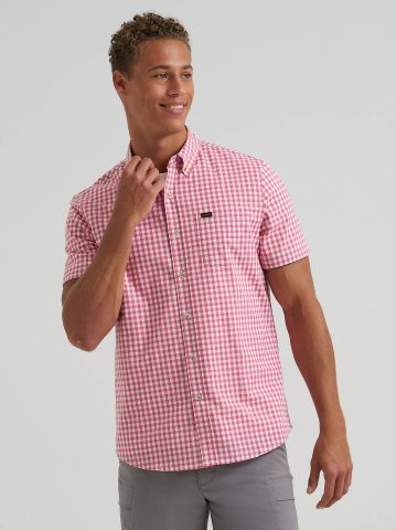 Men's One Pocket Plaid Button Down Shirt Men's One Pocket Plaid Button Down Shirt