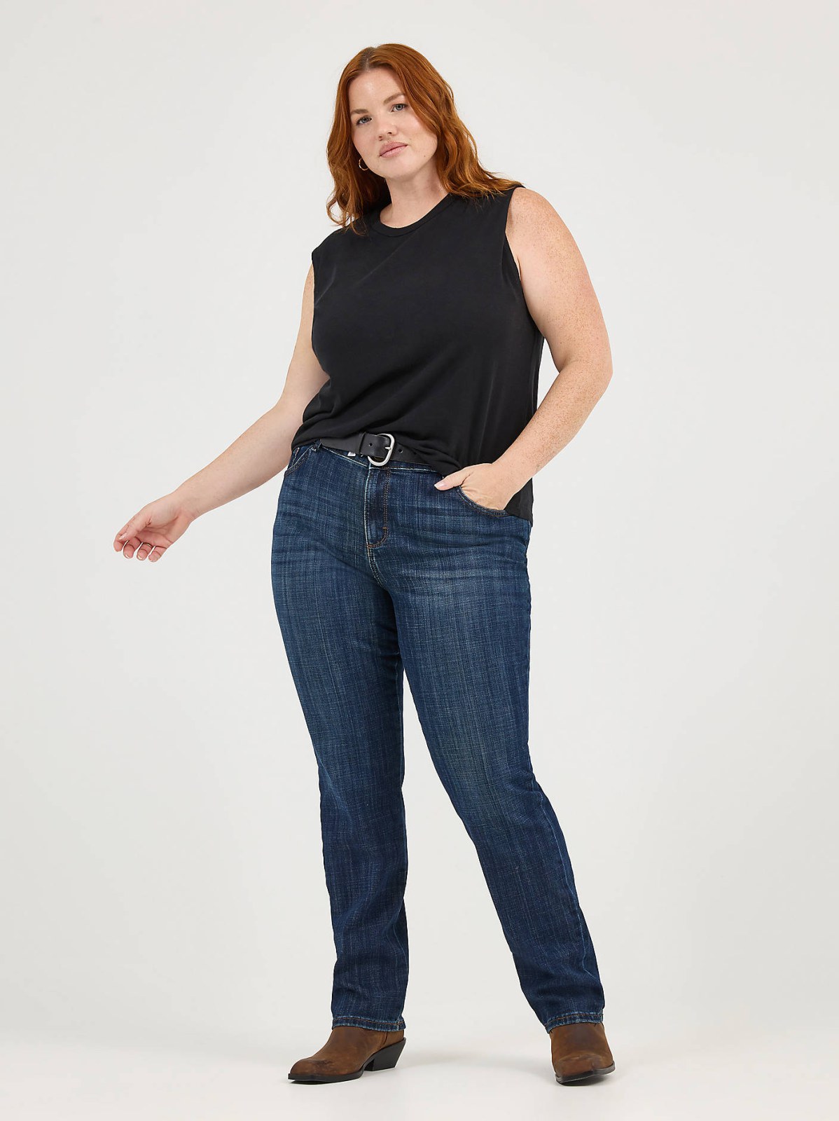 Women’s Stretch Relaxed Fit Straight Leg Jean (Plus)