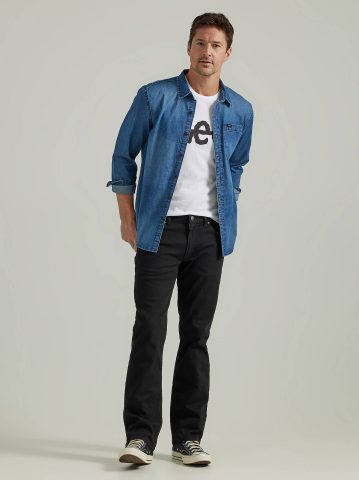 Men's Extreme Motion All Purpose Denim Button Down Shirt