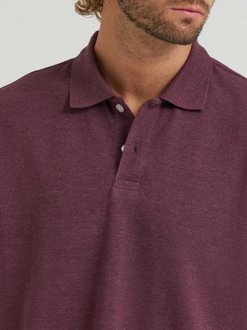 Men's Solid Mini Pique Polo Shirt