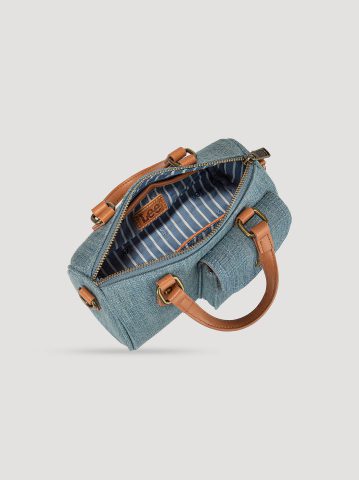 Women's Denim Barrel Bag