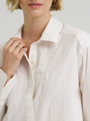 Women's Embroidered Button Down Shirt