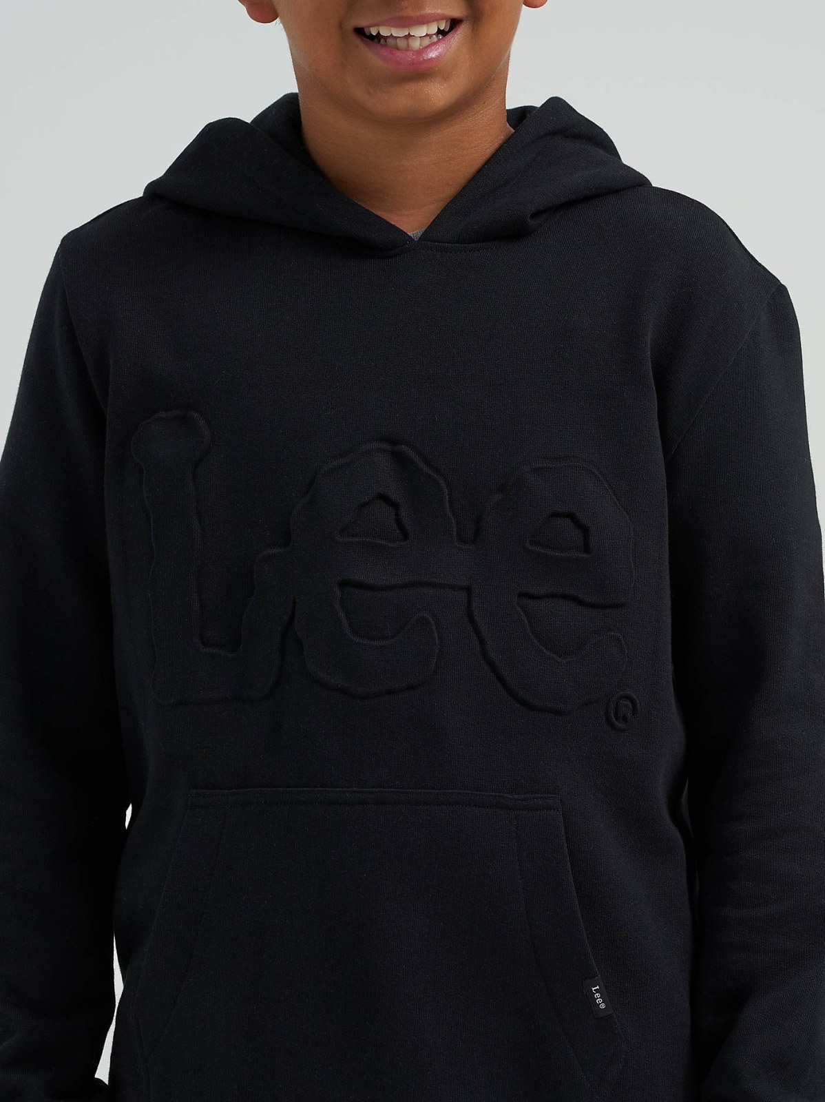 Boy's Embossed Logo Fleece Hoodie - view 3