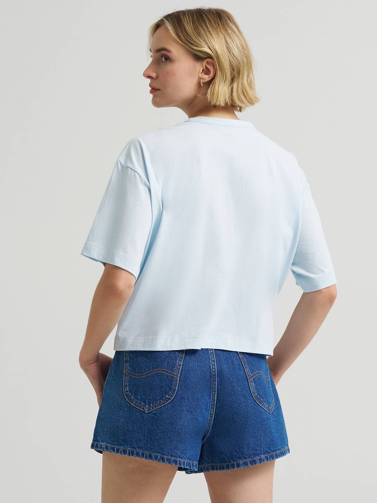 Women's Boxy Fit Embroidered Logo Tee - view 5