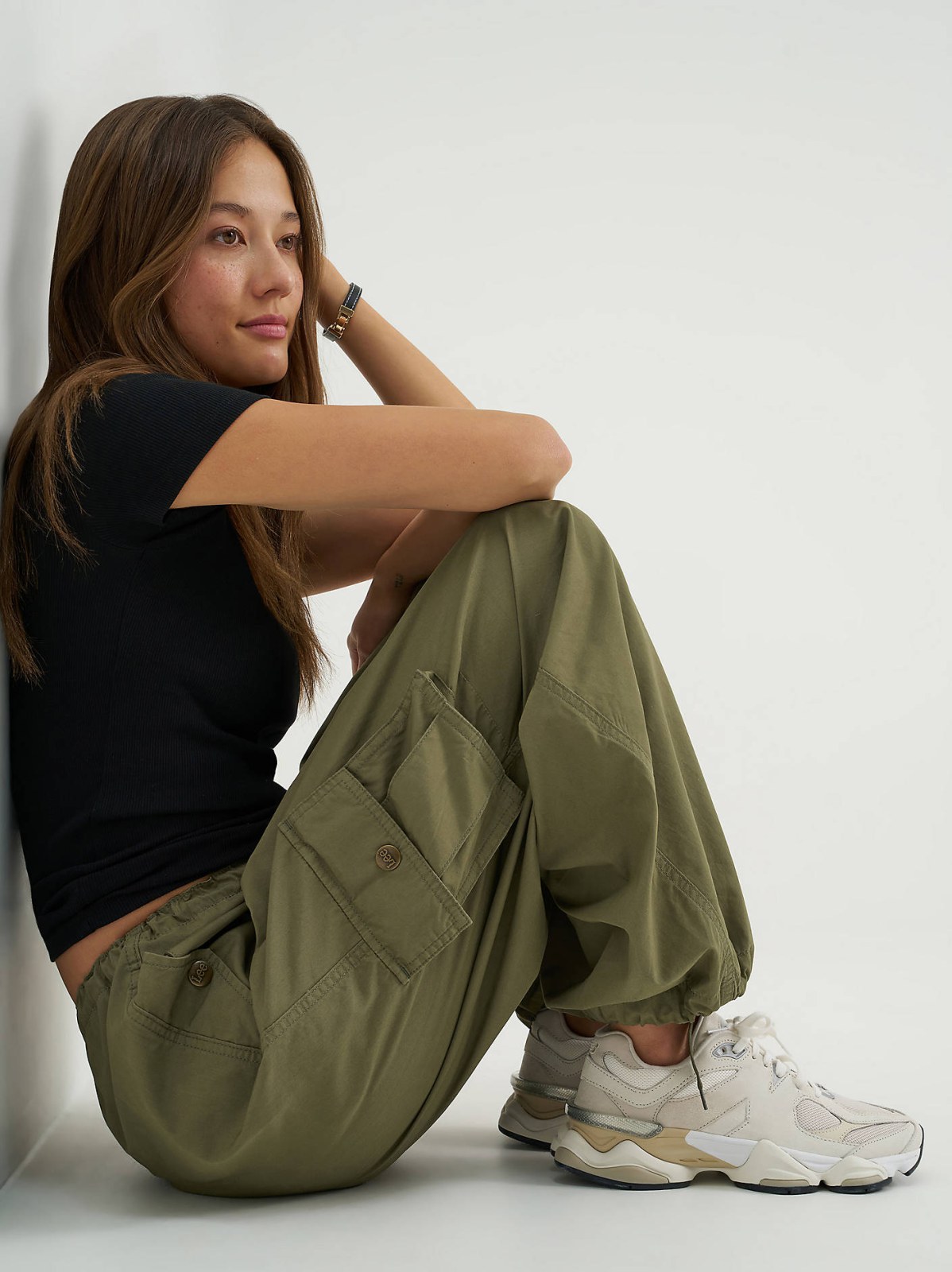 Women's Low Rise Drawstring Parachute Pant - view 3