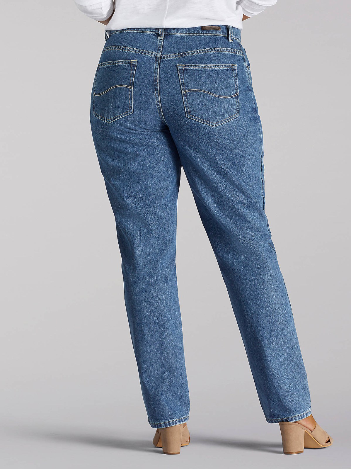 Women’s 100% Cotton Relaxed Fit Straight Leg Jean (Plus) - view 2
