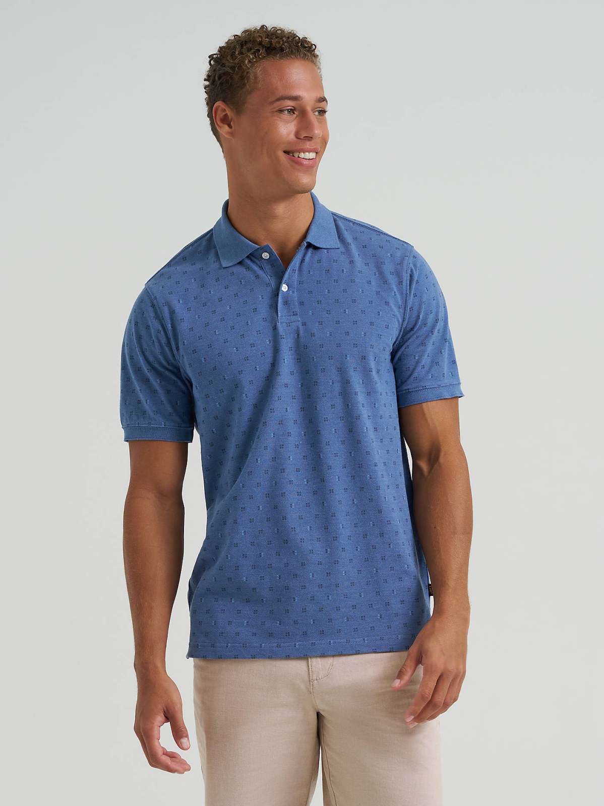 Men's Printed Pique Polo Shirt