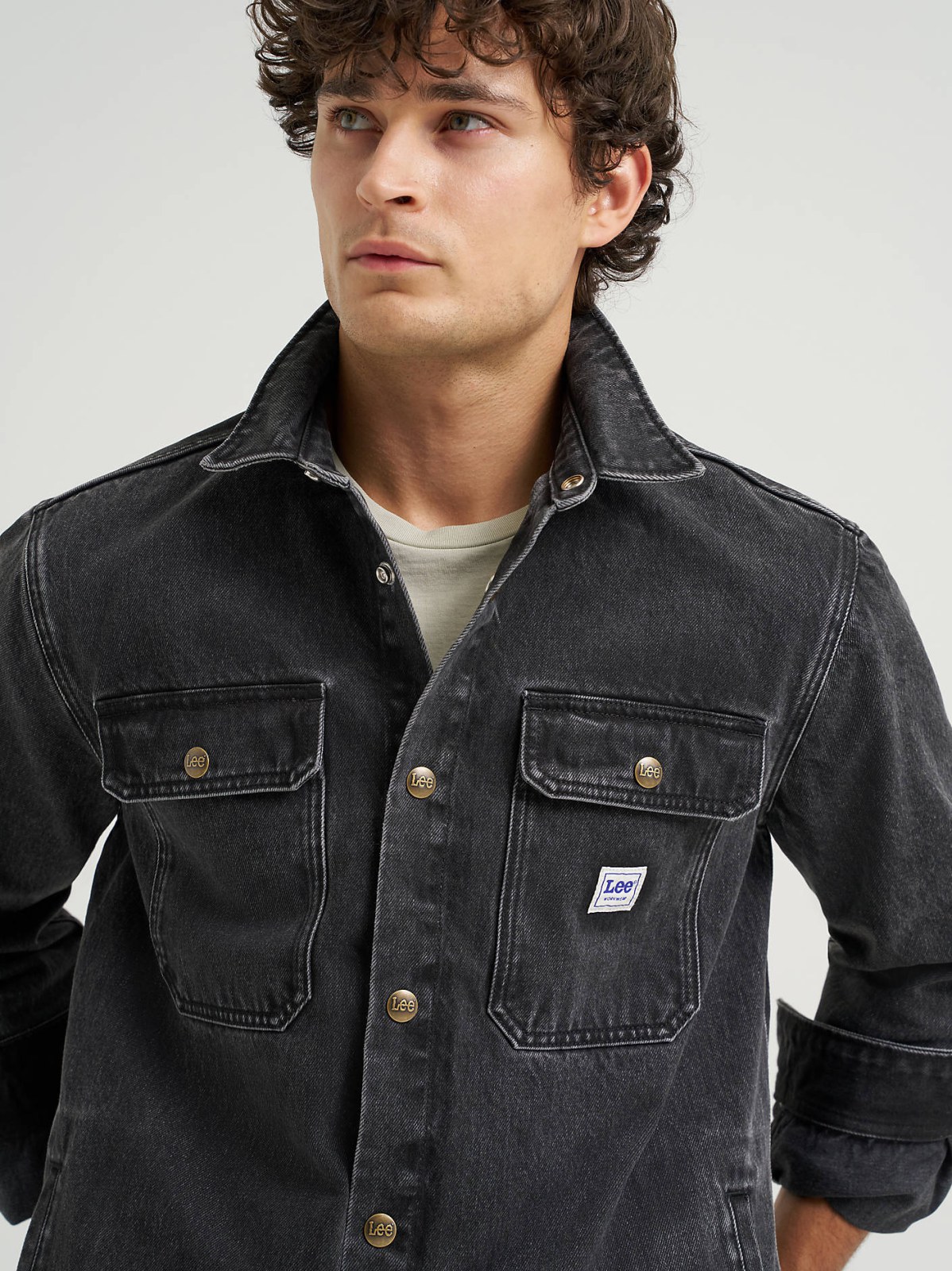Men's Relaxed Fit Workwear Denim Overshirt - view 2