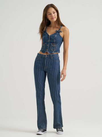 Women's Denim Bow Vest — alternate view