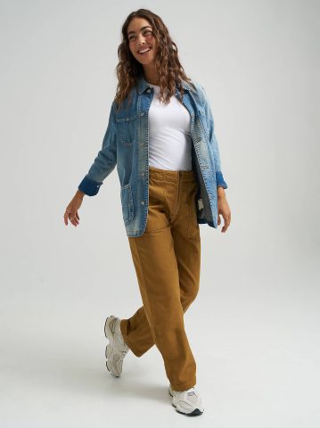 Women's Denim Utility Chore Jacket