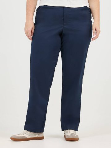 Women's Wrinkle Free Relaxed Fit Straight Leg Pant (Plus)