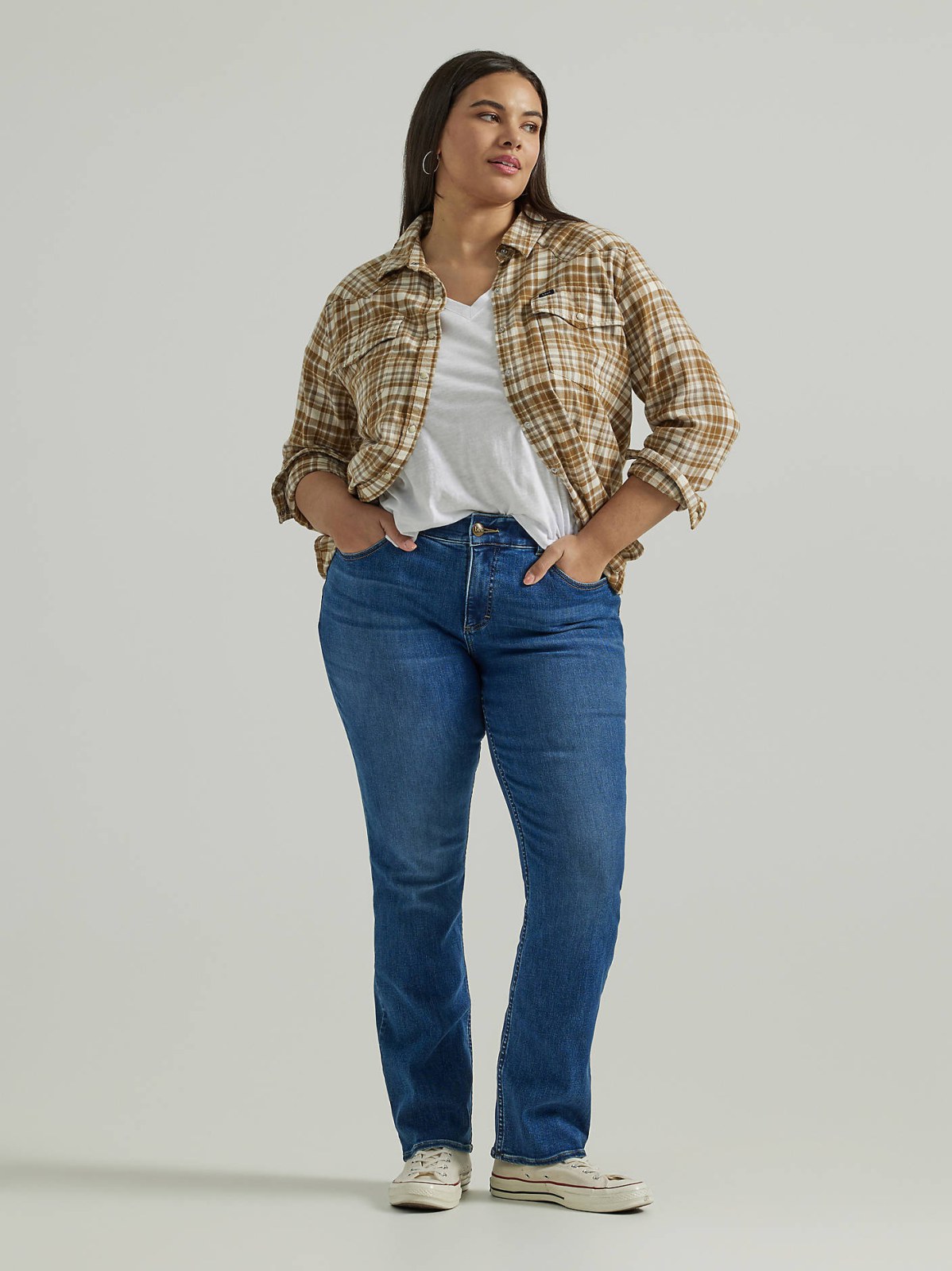 Women's Ultra Lux Comfort with Flex Motion Straight Jean (Plus)