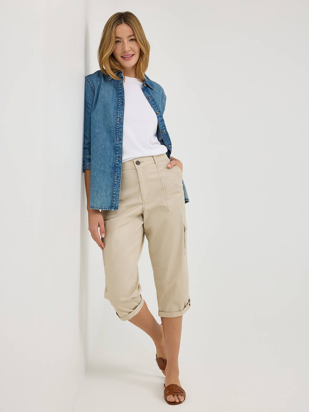 Women's Ultra Lux Comfort with Flex-to-Go Relaxed Fit Cargo Capri - view 8