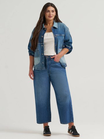 Women's Loose Crop Button-Fly Jean