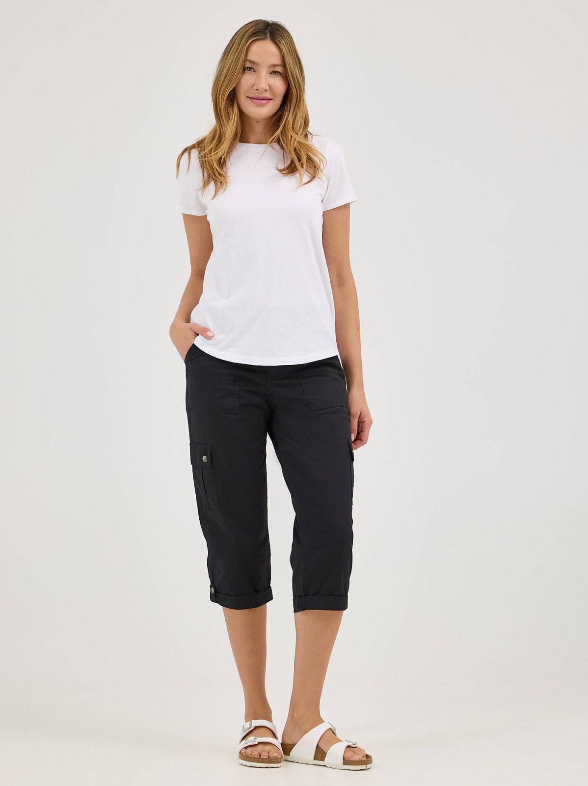 Women's Ultra Lux Comfort with Flex-to-Go Relaxed Fit Cargo Capri