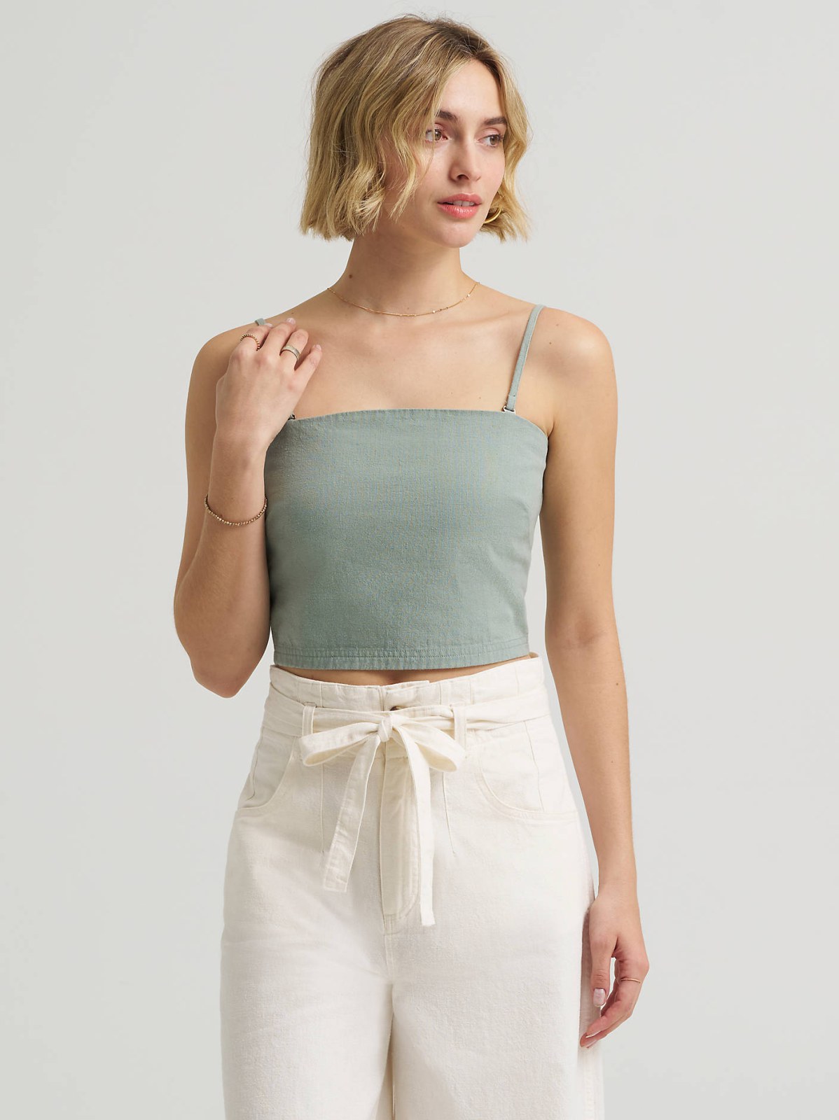 Women's Detachable Straps Linen Tube Top