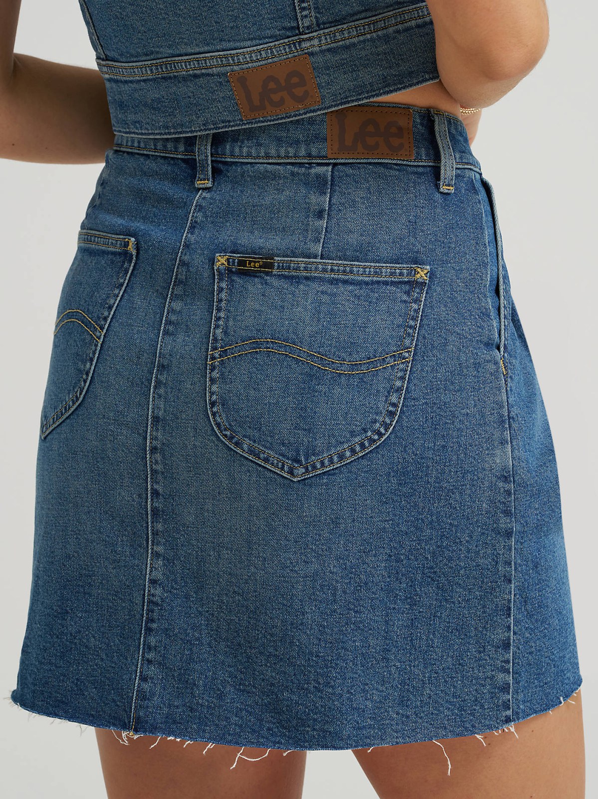 Women's Pleated Denim Skirt - view 6