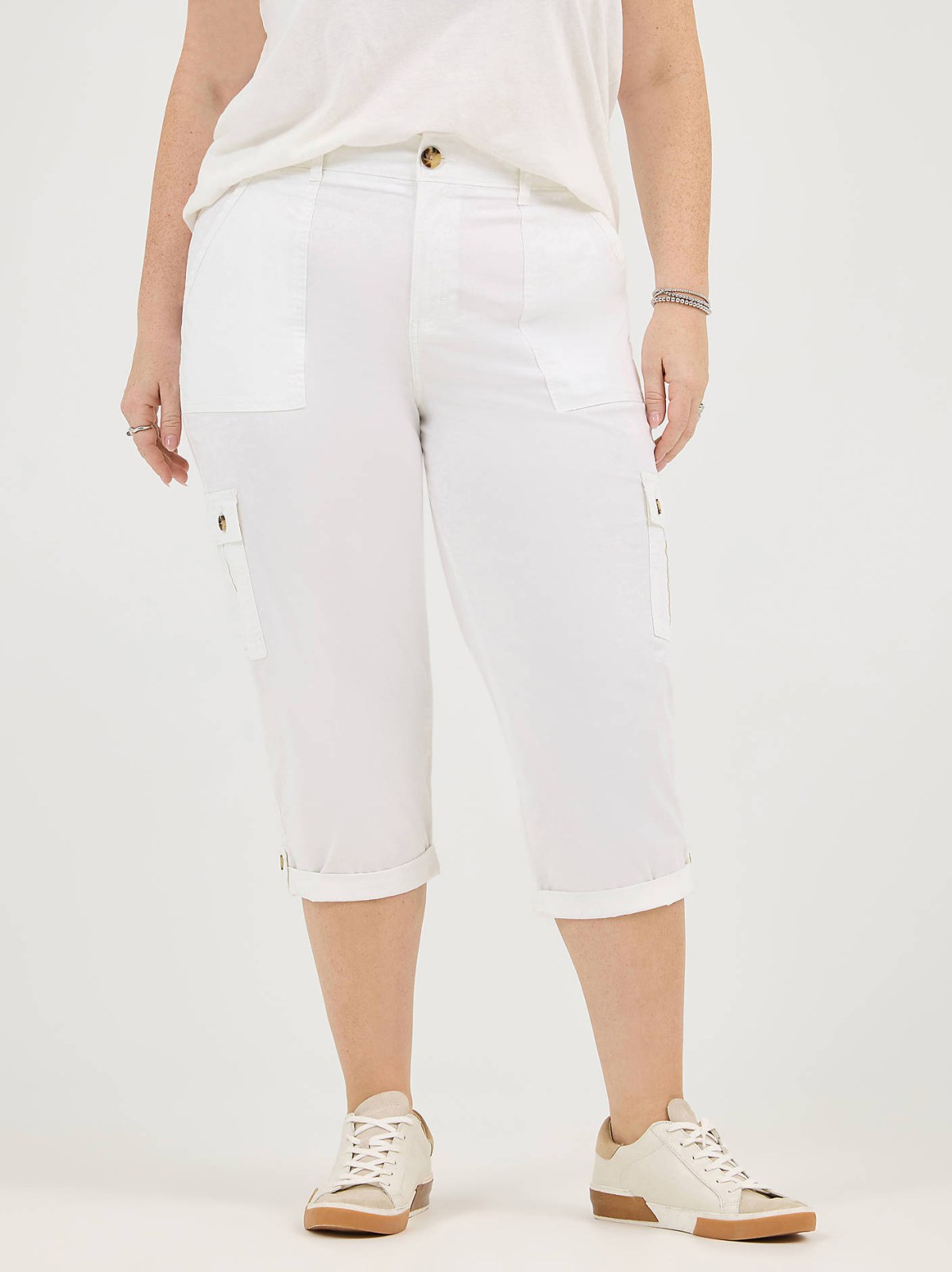 Women's Ultra Lux Comfort with Flex-To-Go Relaxed Fit Cargo Capri (Plus) - view 2