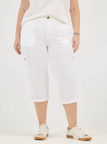 Women's Ultra Lux Comfort with Flex-To-Go Relaxed Fit Cargo Capri (Plus)