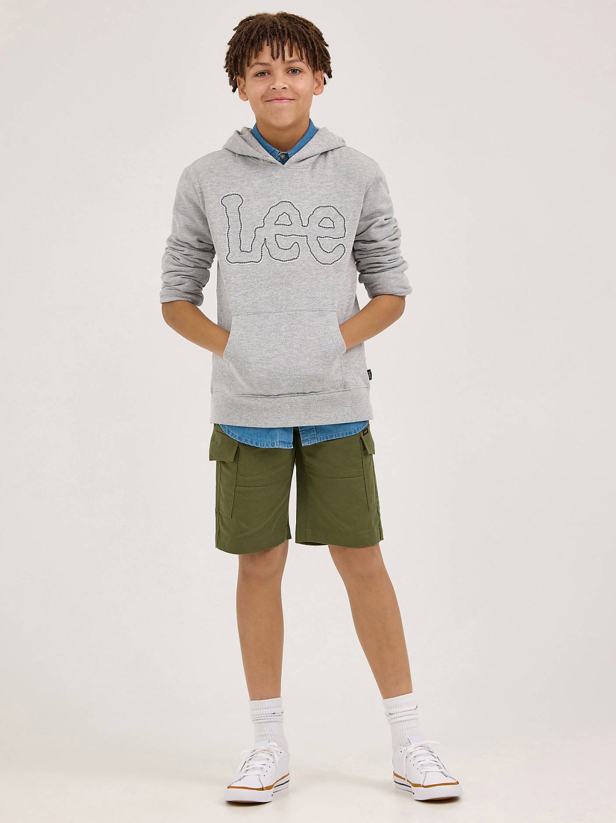 Boy's Popover Fleece Logo Hoodie - view 4