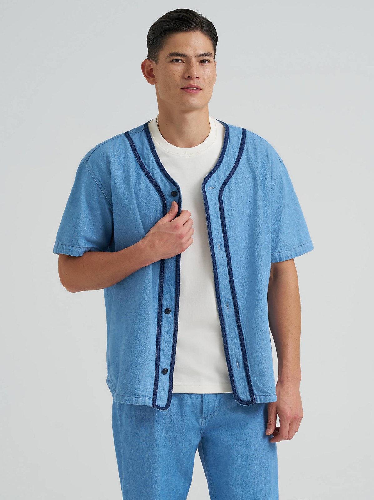 Men's Lee 101 Oversized Button Down Baseball Shirt