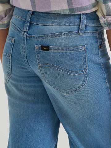 Girl's Distressed Wide Leg Jean