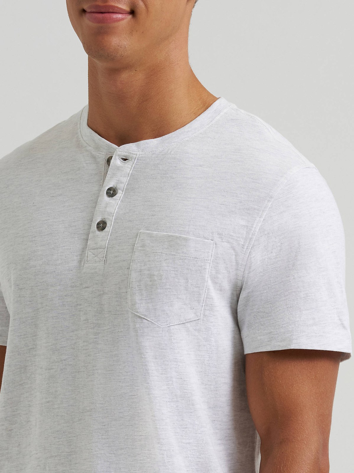 Men's Short Sleeve Jersey Henley - view 3