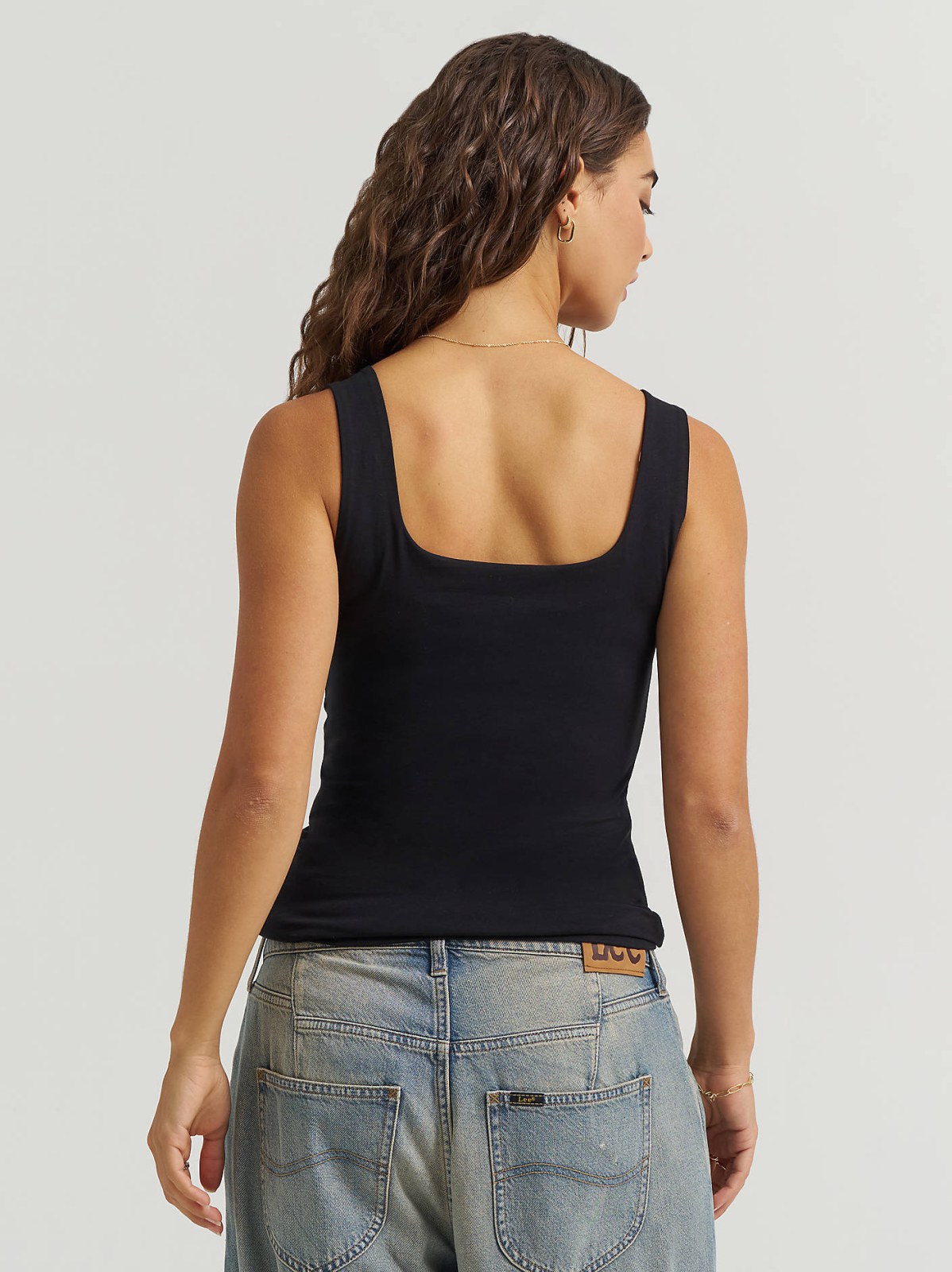 Women's Solid Square Neck Tank Top - view 4