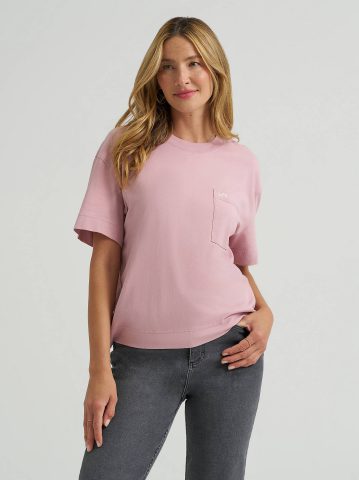 Women's Solid Logo Pocket Tee