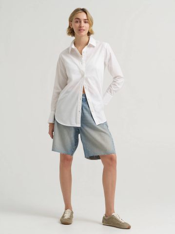 Women's Classic Pocketless Button Down Shirt