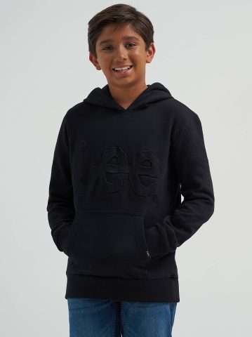 Boy's Embossed Logo Fleece Hoodie Boy's Embossed Logo Fleece Hoodie