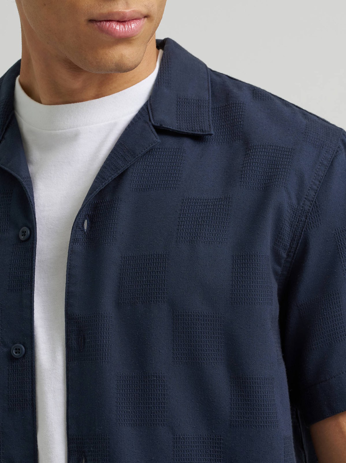 Men's Relaxed Textured Camp Shirt - view 3