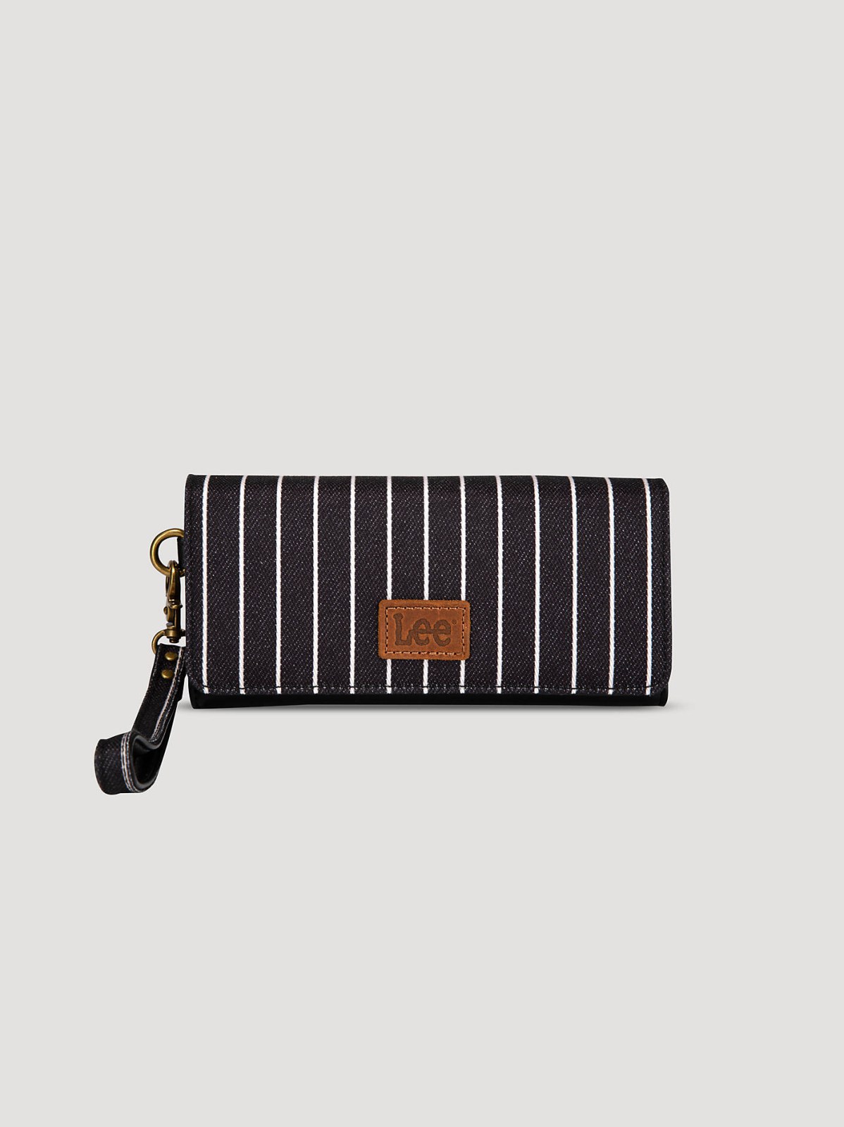 Women's Stripe Wristlet Trifold Wallet