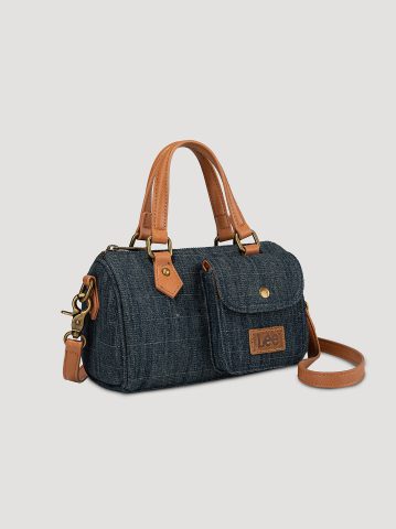 Women's Denim Barrel Bag