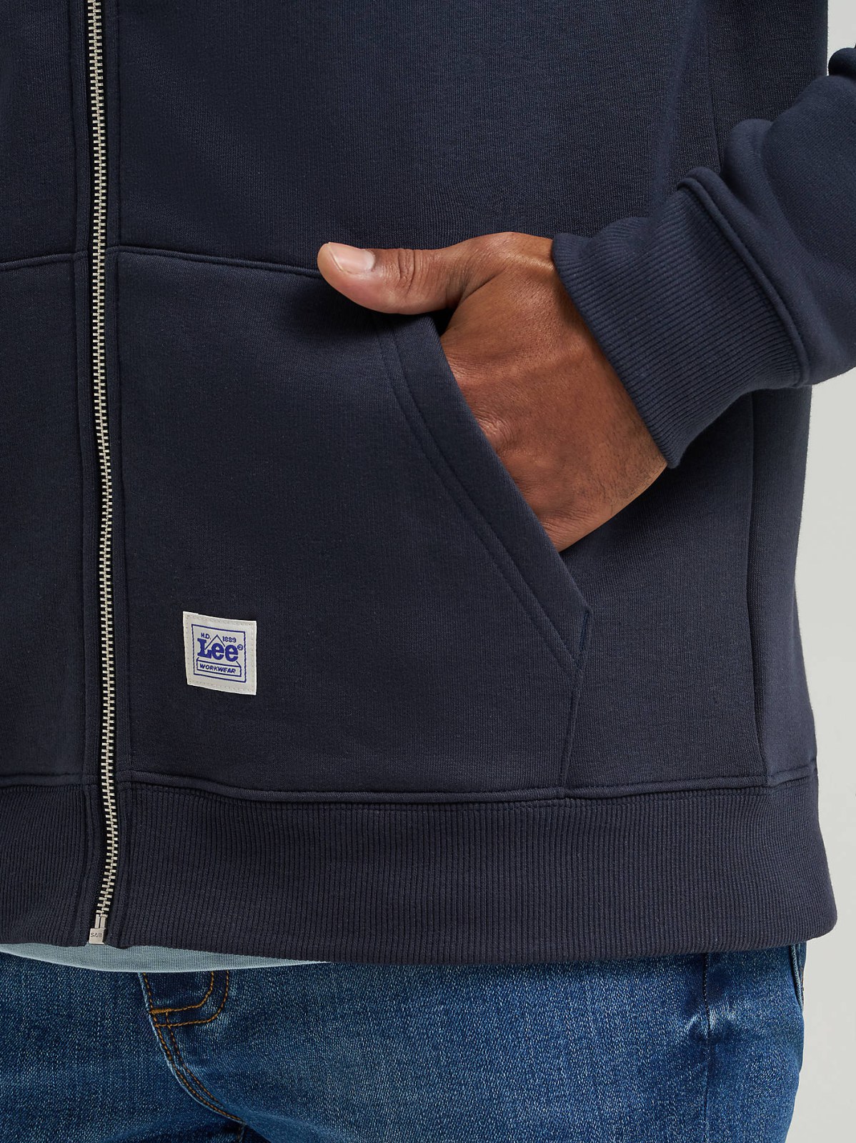 Men's Relaxed Fit Essential Workwear Full Zip Jacket - view 3
