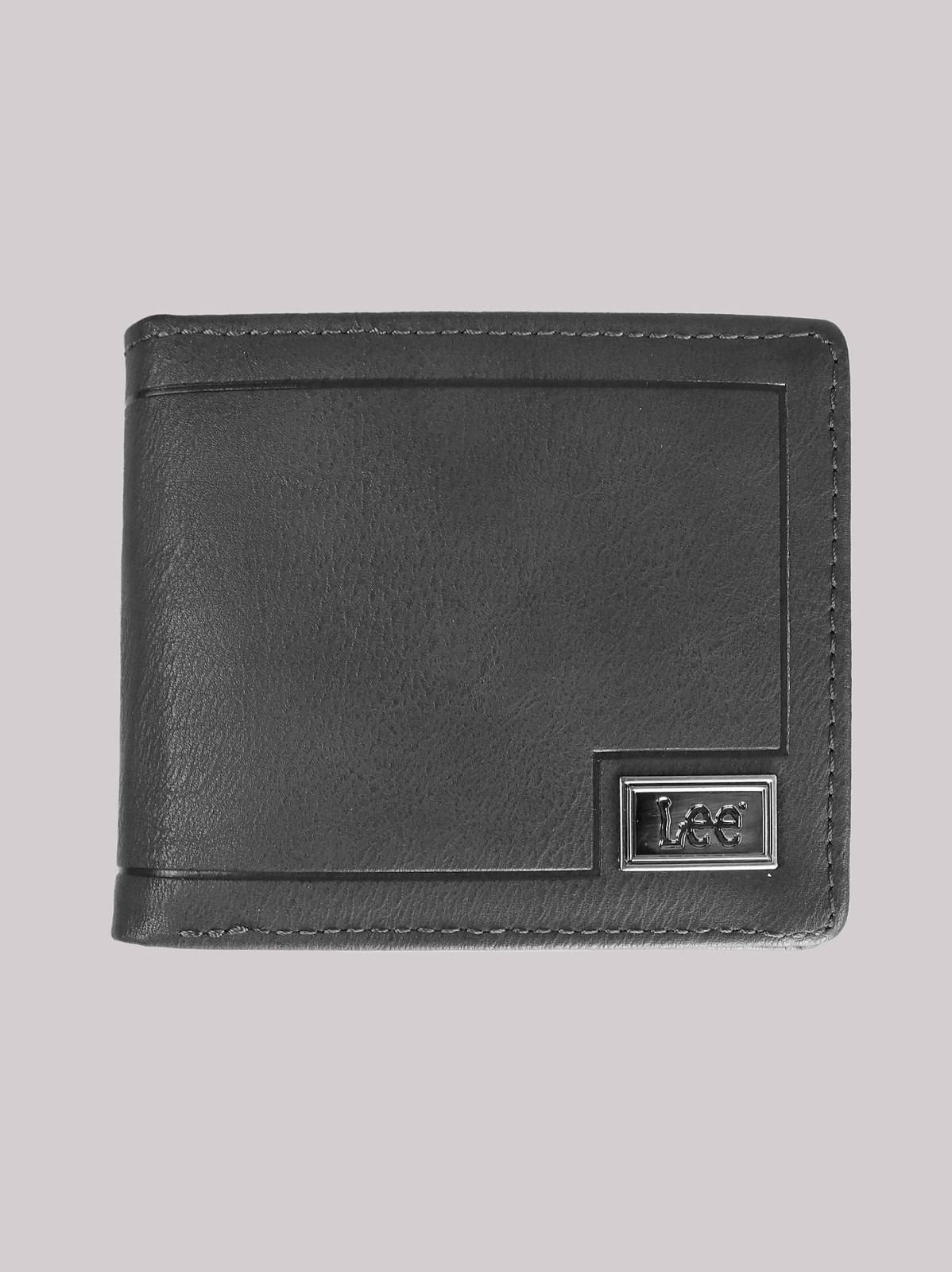 Men's Metal Logo Tumbled Passcase Wallet
