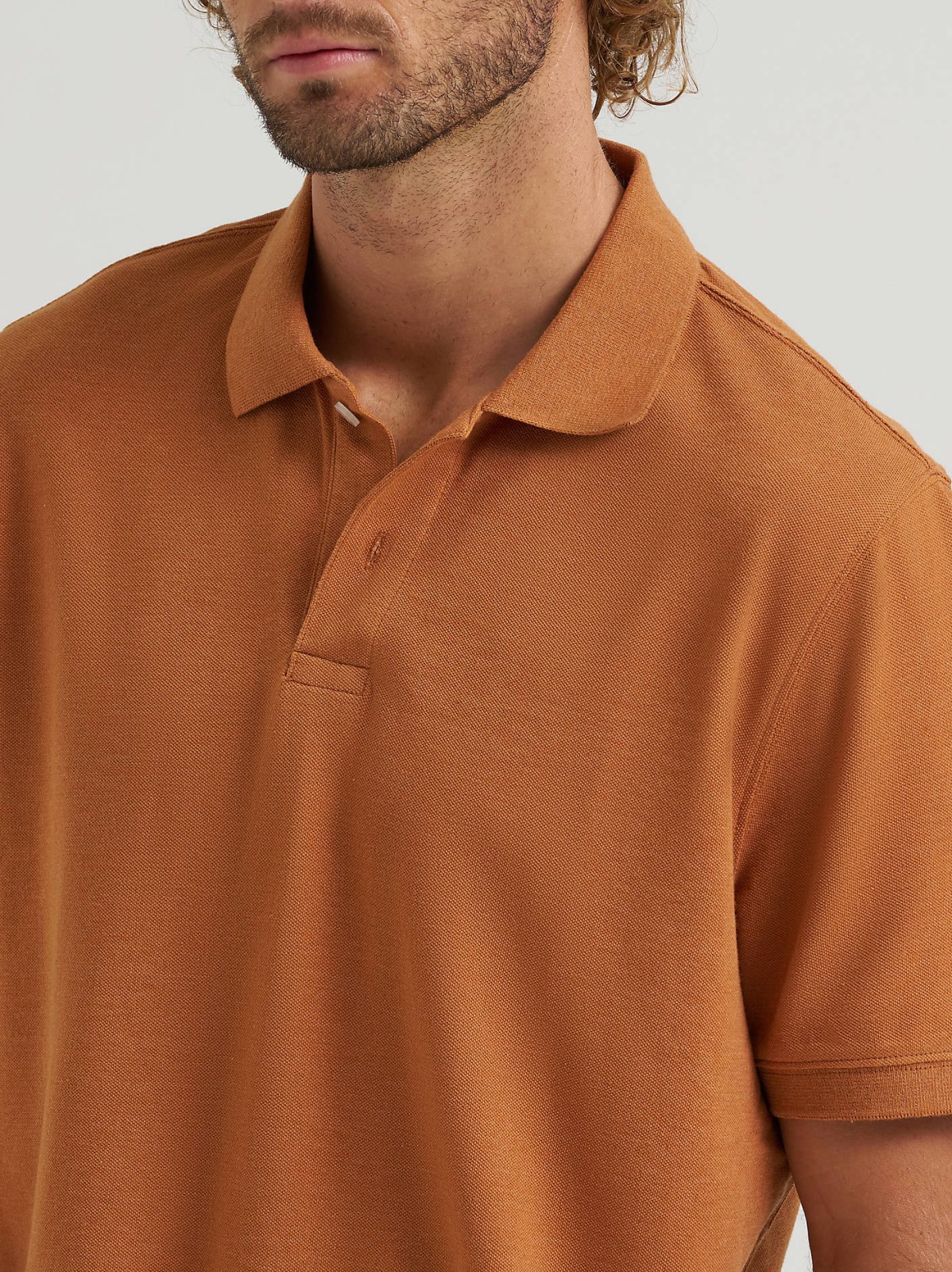 Men's Solid Mini Pique Polo Shirt - view 3