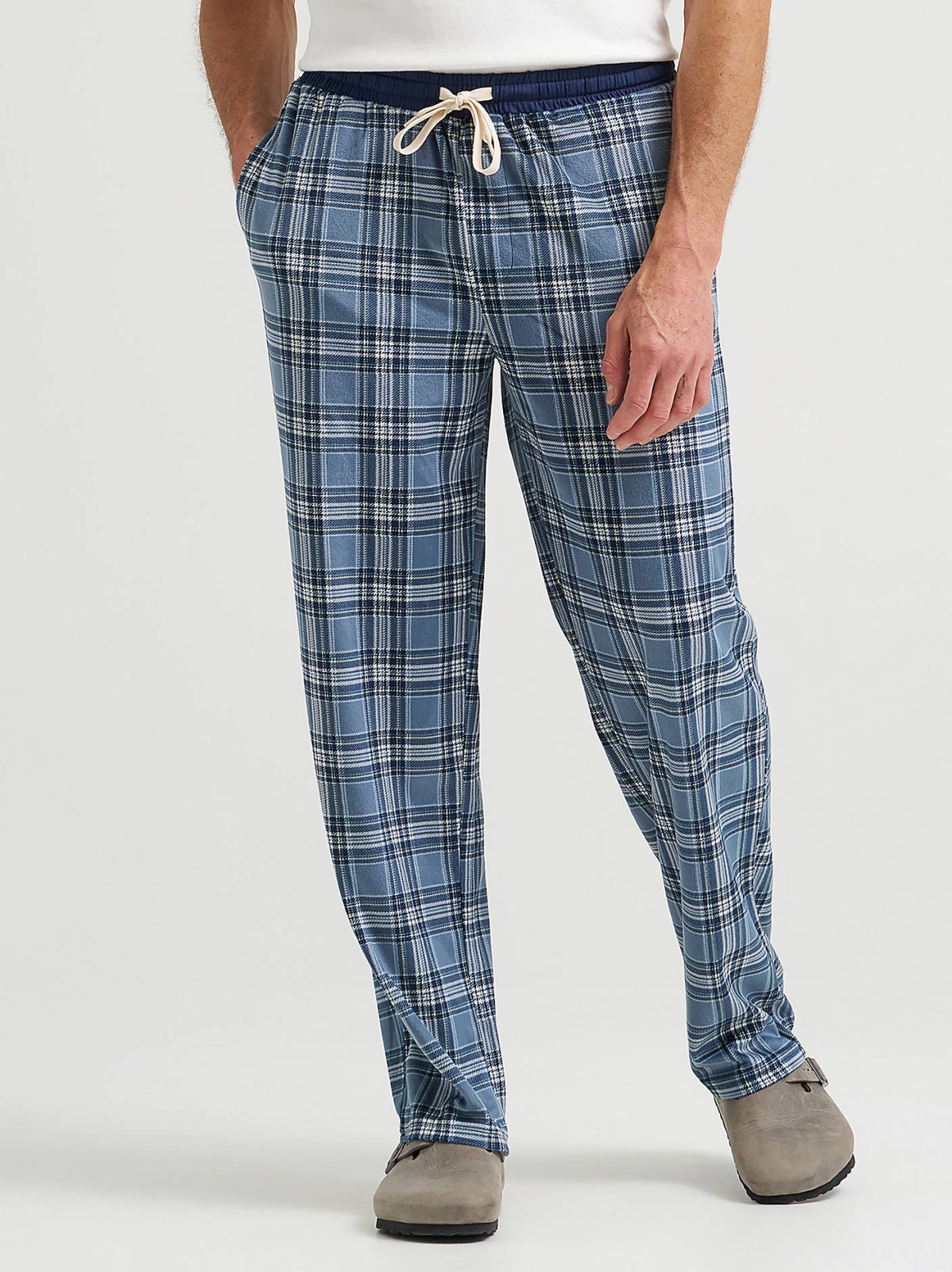 Men's Plaid Lounge Pant with Contrast Waistband - view 2