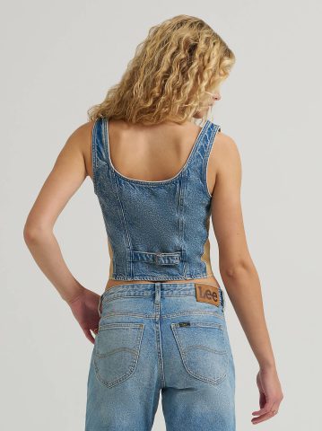 Women's Back Buckle Denim Tank