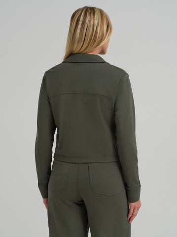 Women's All Purpose Solid Knit Button Down Shirt