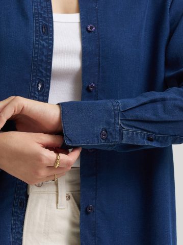 Women's Classic Pocketless Button Down Shirt