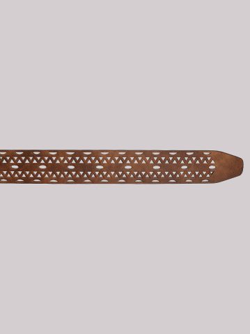 Women's Perforated Round Buckle Belt