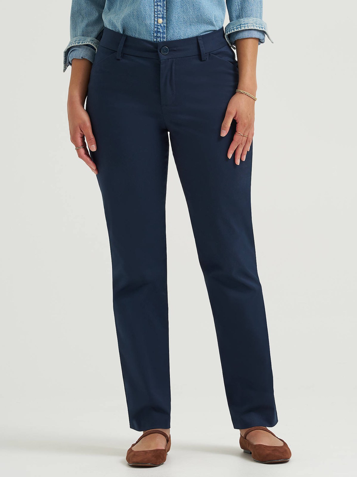 Women's Wrinkle Free Relaxed Fit Straight Leg Pant - view 2