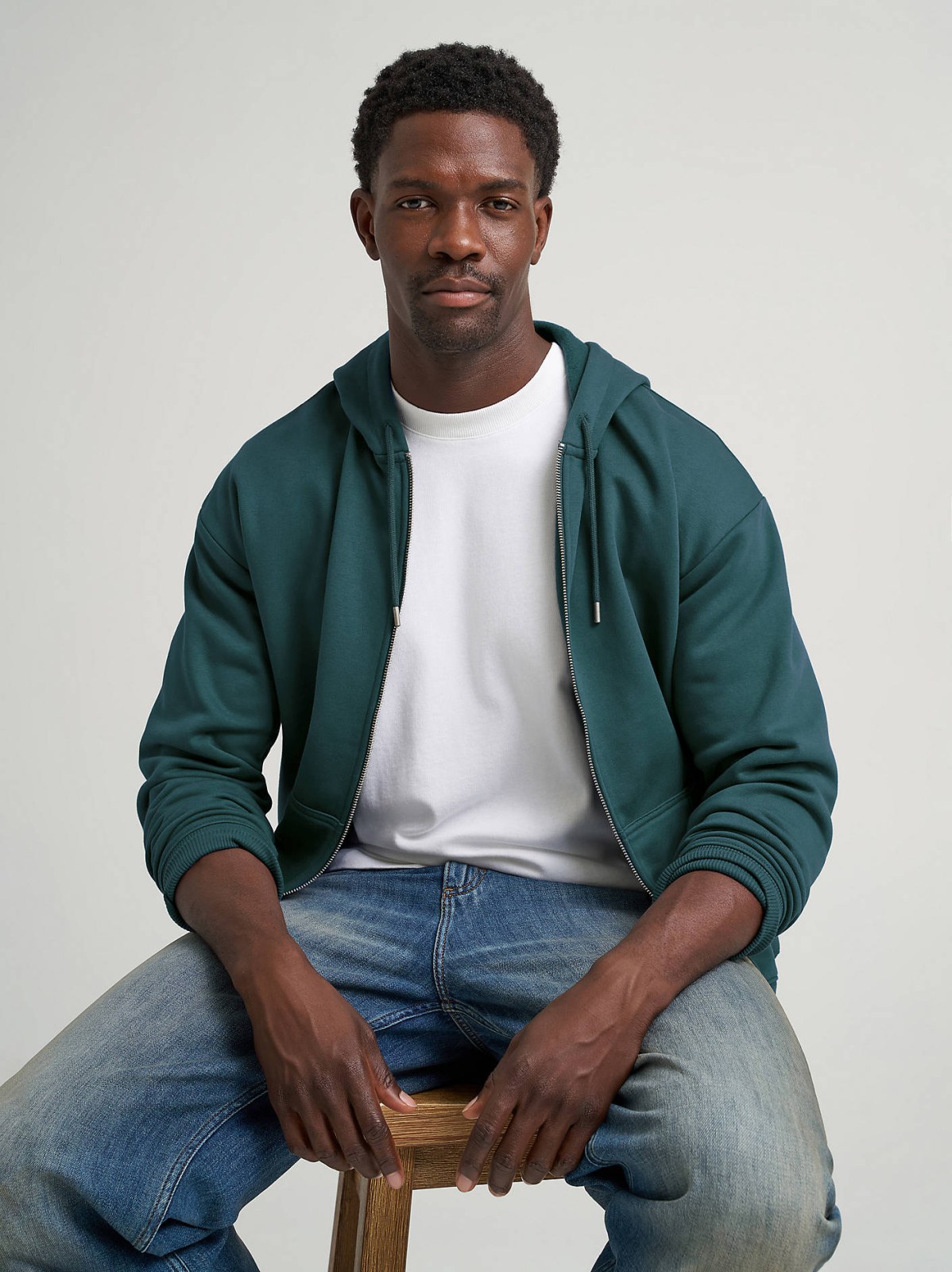 Men's Relaxed Fit Essential Workwear Full Zip Jacket - view 6
