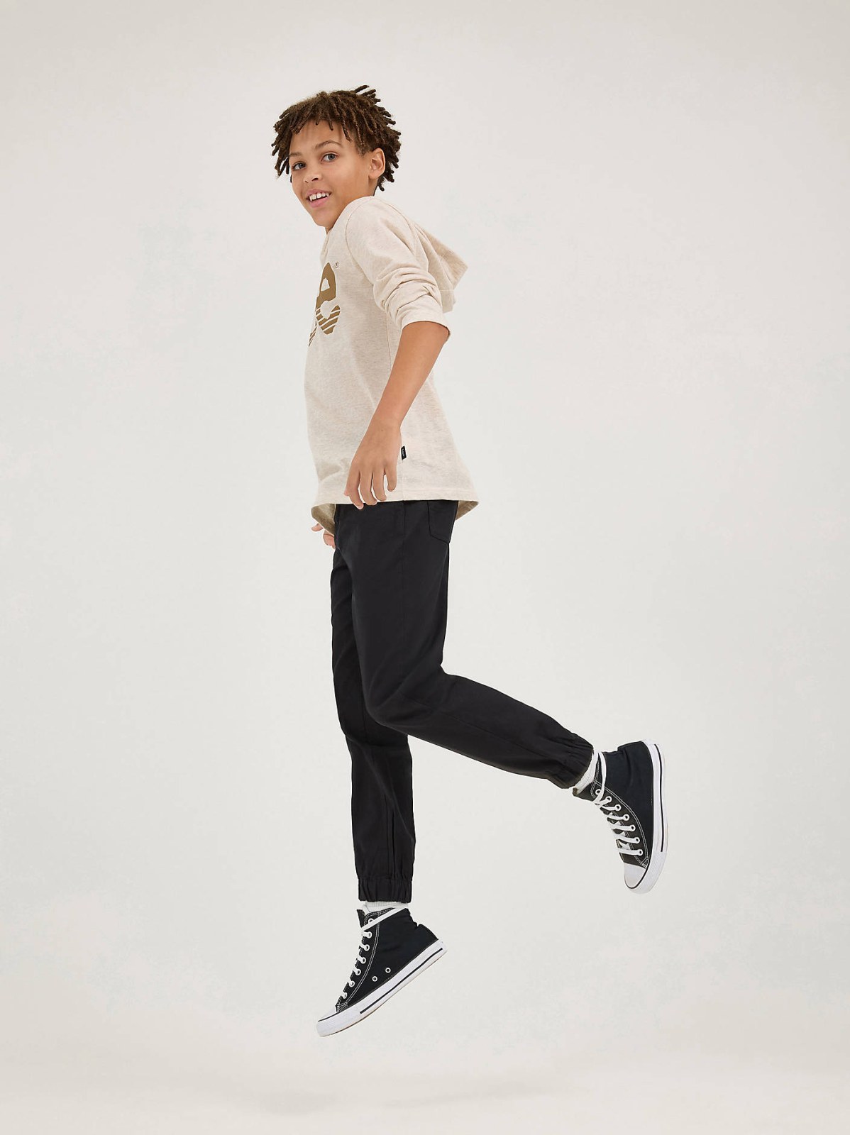 Boy's Stripe Twitch Logo Hoodie Tee - view 5