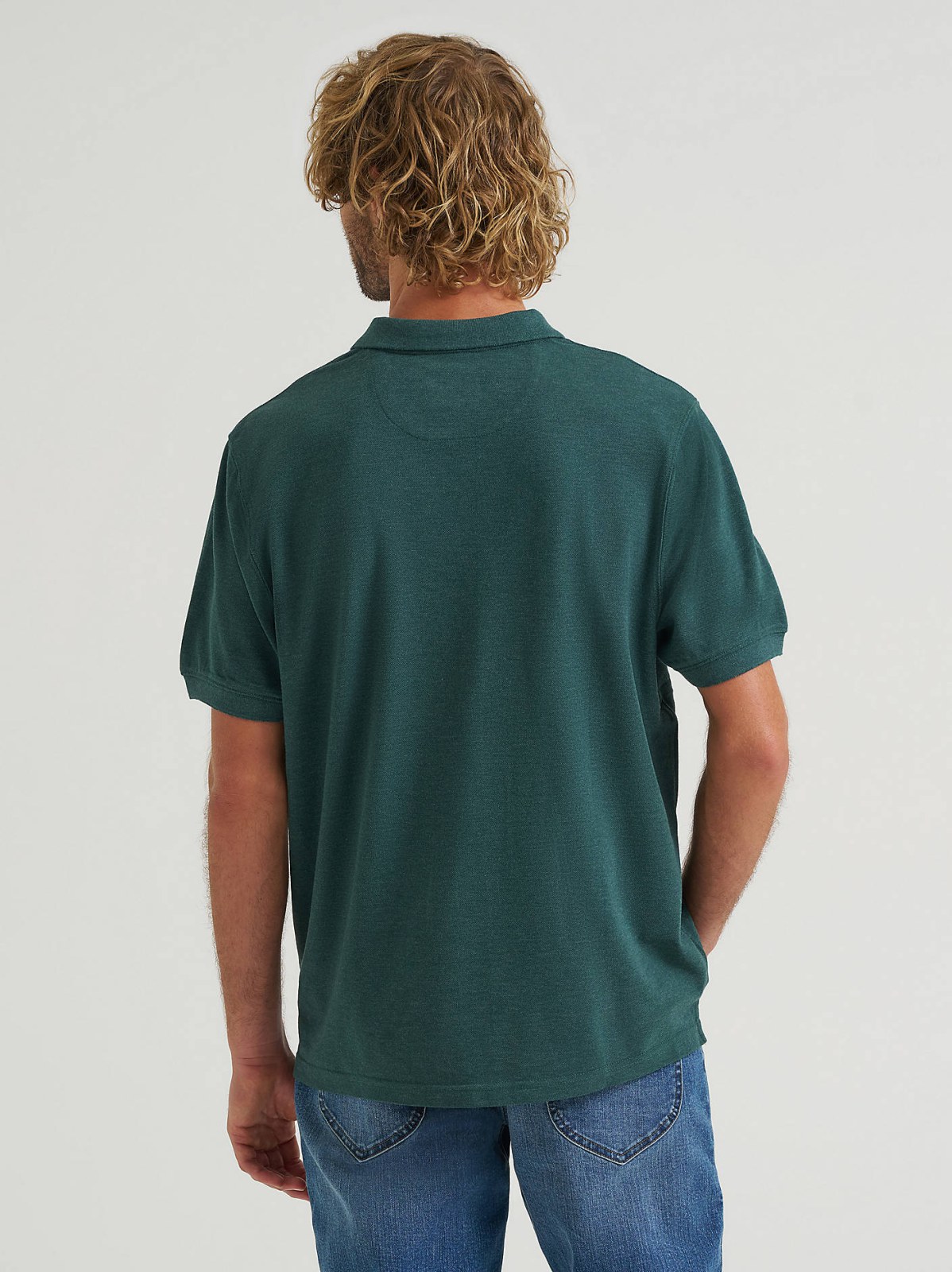 Men's Solid Mini Pique Polo Shirt - view 3