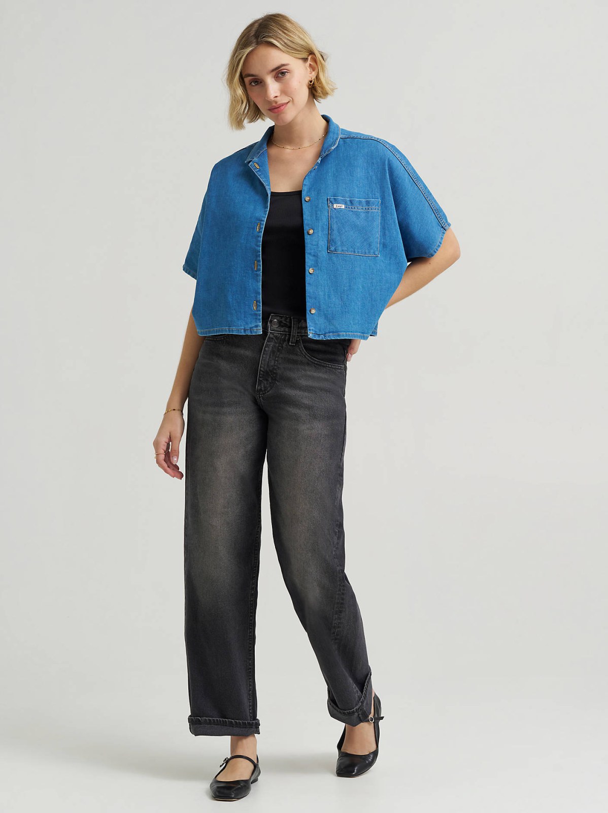 Women's Crop Resort Shirt - view 3