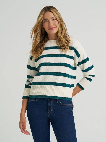 Women's Striped Chenille Sweater Women's Striped Chenille Sweater