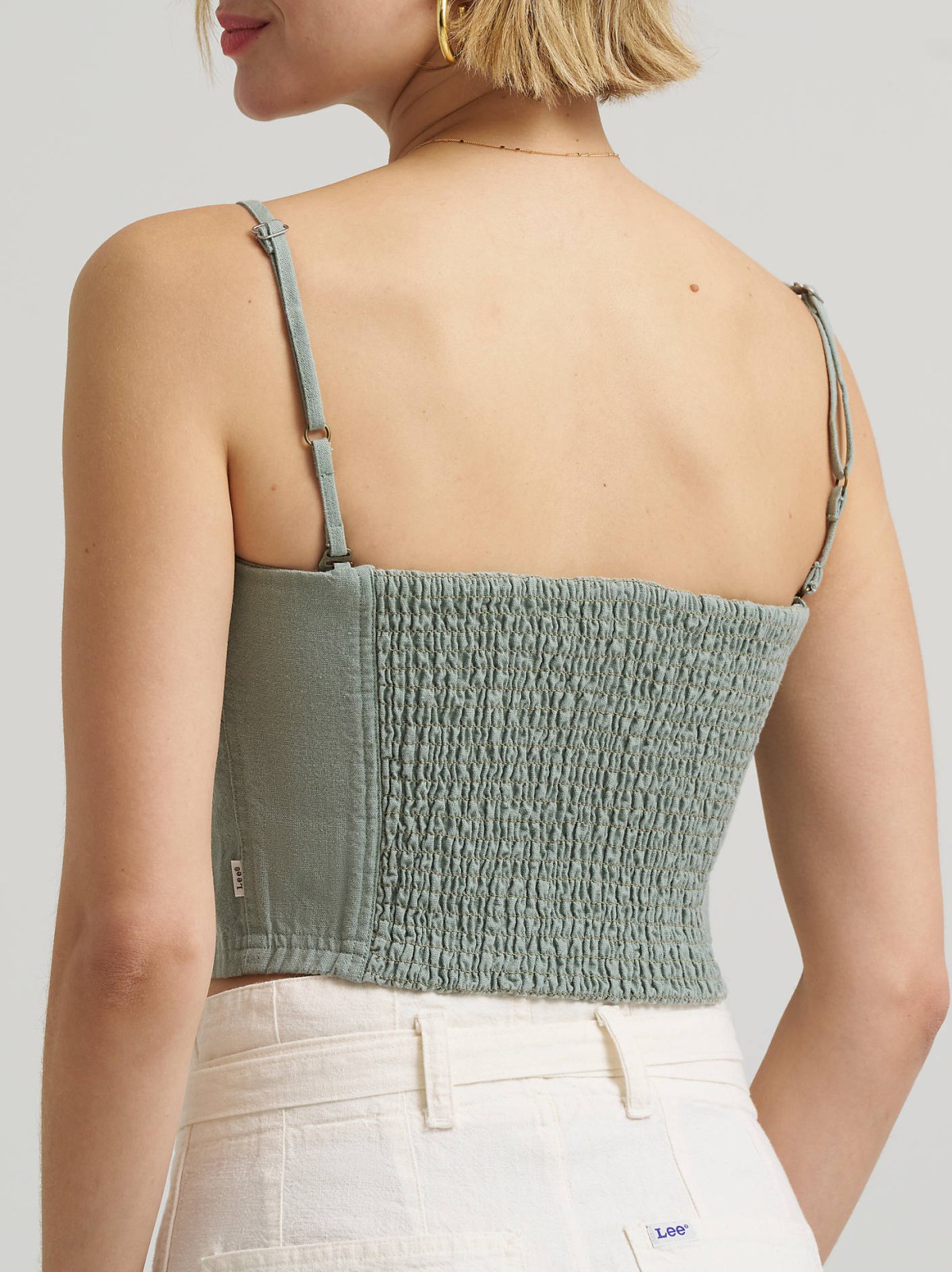 Women's Detachable Straps Linen Tube Top - view 6