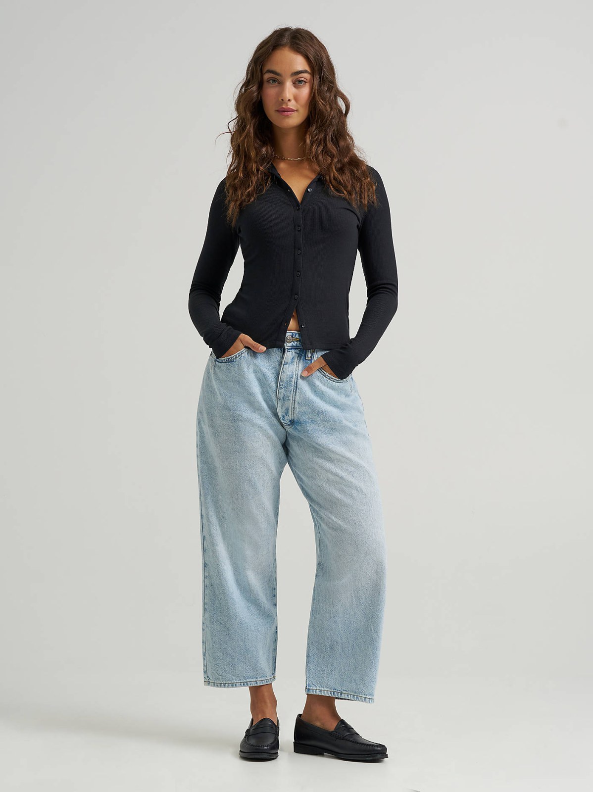 Women's Loose Crop Button-Fly Jean - view 5